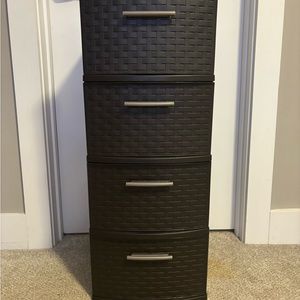A storage box with 4 drawers